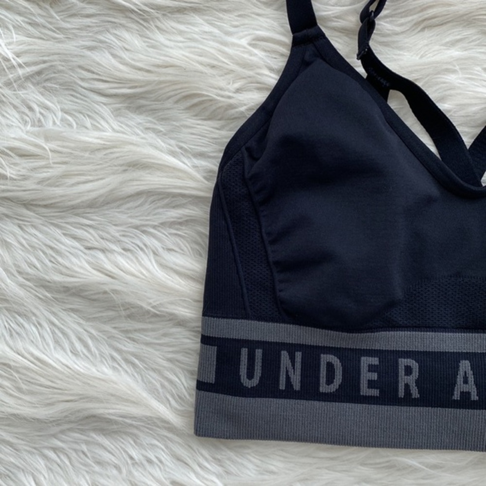 Under Armour‎ | Black Seamless Longline Sports Bra - Picture 5 of 14